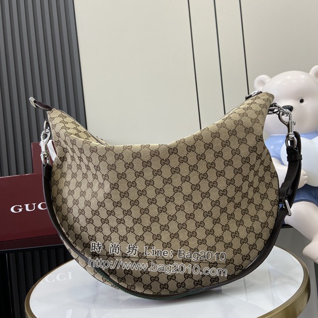 Gucci專櫃古馳最新款2025早春系列Body雙鎖扣手袋肩背包 jh2370型號：800194